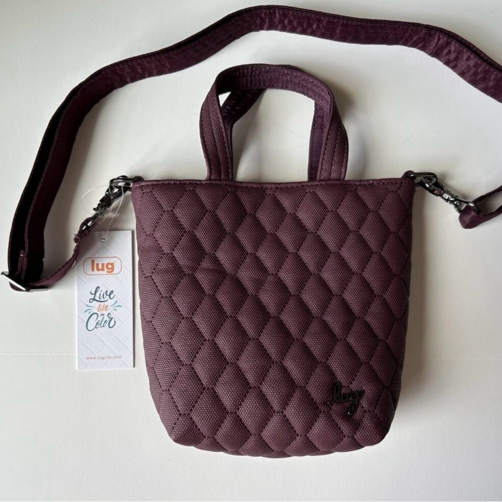 Lug “Tip Toe” Matte Luxe VL Crossbody. With storage bag “Wine”. NWT